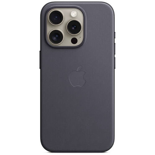 Чехол-накладка Apple iPhone 15 Pro FineWoven Case with MagSafe Black (MT4H3)
