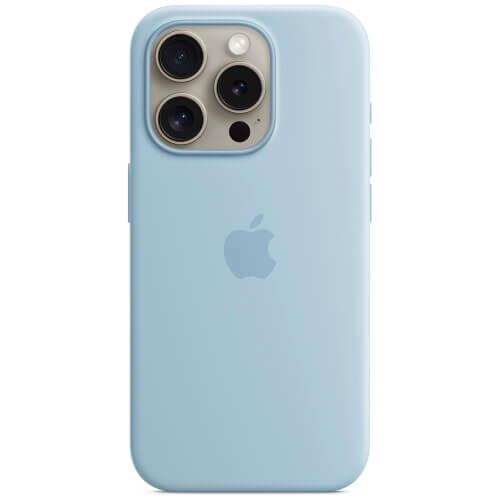 Чехол-накладка Apple iPhone 15 Pro Silicone Case with MagSafe Light Blue (MWNM3)