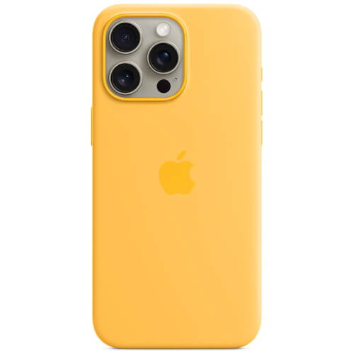 Чехол-накладка Apple iPhone 15 Pro Silicone Case with MagSafe Sunshine (MWNK3)