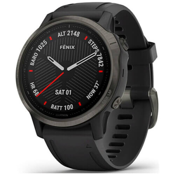 Смарт-часы Garmin Fenix 6S Carbon Gray DLC with Black Band (010-02159-25) ГАРАНТИЯ 3 мес.