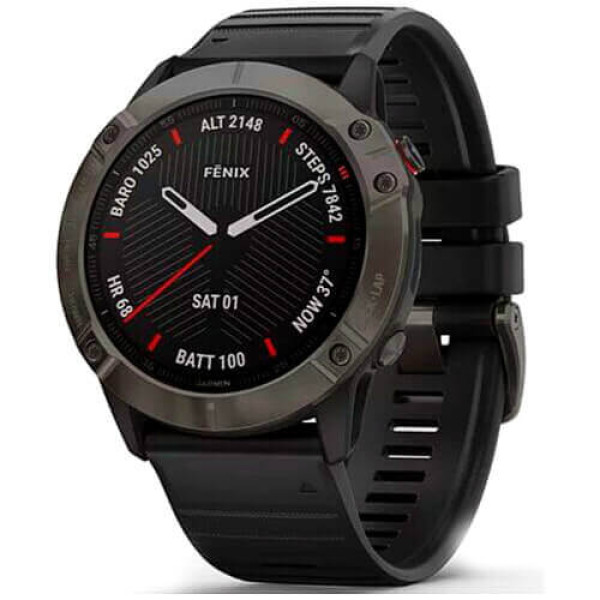 Смарт-часы Garmin Fenix 6X Carbon Gray DLC with Black Band (010-02157-11/10) ГАРАНТИЯ 12 мес.