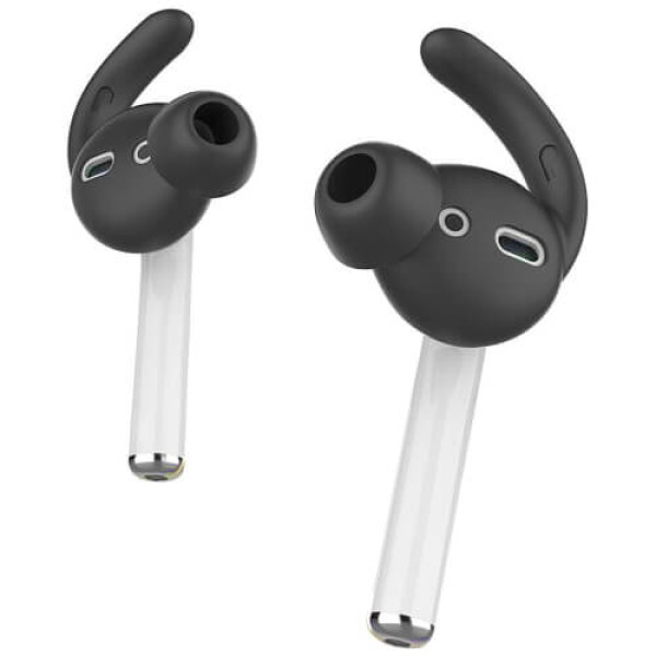 Держатель AhaStyle Vacuum Silicone Ear Hooks for Apple AirPods Black (AHA-01400-BLK)
