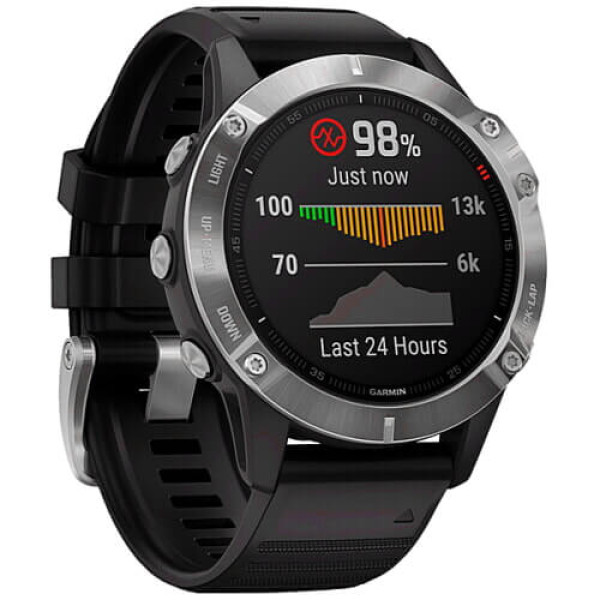Смарт-часы Garmin Fenix 6 Silver with Black Band (010-02158-00) ГАРАНТИЯ 3 мес.