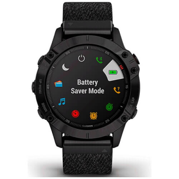 Смарт-часы Garmin Fenix 6 Black DLC with Heathered Black Nylon Band (010-02158-17) ГАРАНТИЯ 12 мес.