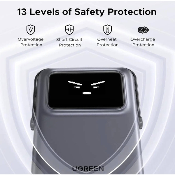Внешний аккумулятор UGREEN Uno 10000mAh Qi2 Gray (45329)