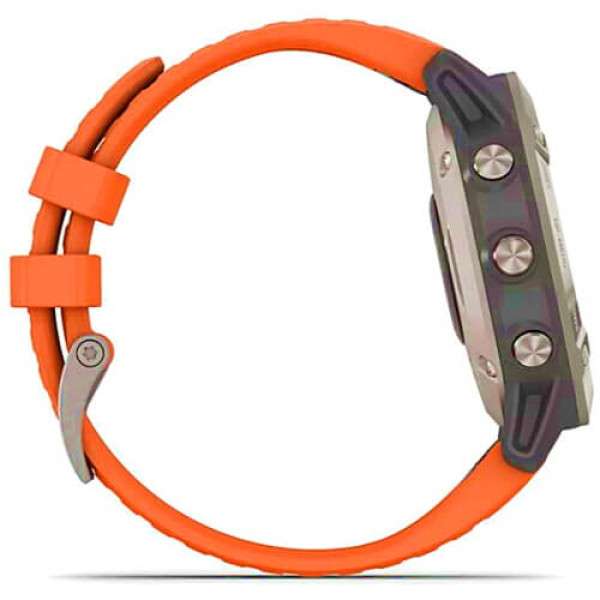 Смарт-часы Garmin Fenix 6 Pro Titanium with Ember Orange Band (010-02158-14/15) ГАРАНТИЯ 12 мес.