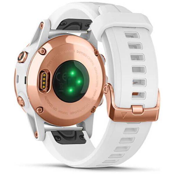 Смарт-часы Garmin Fenix 5S Plus Sapphire Rose Gold-tone with Carrara White Band (010-01987-07) ГАРАНТИЯ 12 мес.