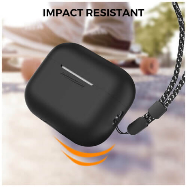 Чехол AhaStyle Silicone Case for AirPods Pro 2 with strap Black (X003E43NDL/CP-187-2-C-BK)