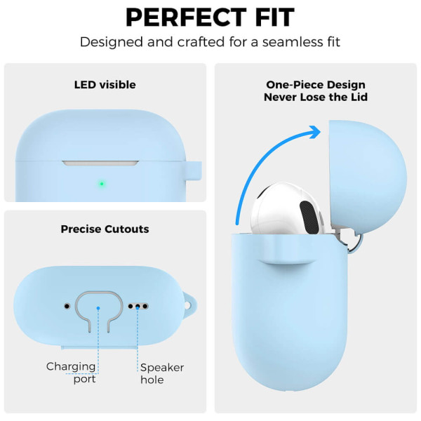 Чехол AhaStyle Silicone Case for Airpods 4 Sky Blue (CP-196-SB)
