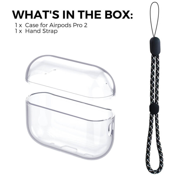 Чехол AhaStyle Transparent TPU Case for Airpods Pro 2 with strap Clear (CP-WG94-J-CR)
