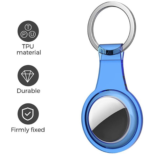 Аксессуар AhaStyle Transparent TPU Secure Holder for AirTag Blue (CP-WG35-CB)
