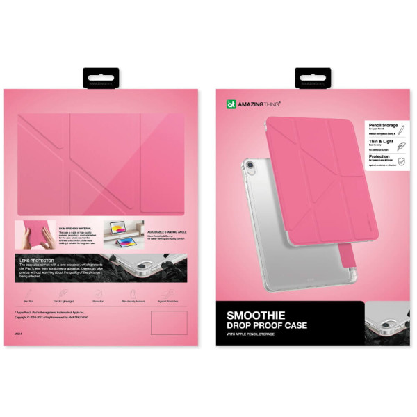 Чехол AmazingThing Smoothie Drop Proof Case iPad 10.9''/11'' (2025) Pink (IPAD10.9GEN10PN)