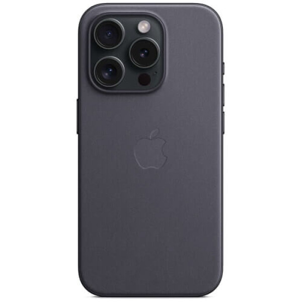 Чехол-накладка Apple iPhone 15 Pro FineWoven Case with MagSafe Black (MT4H3)