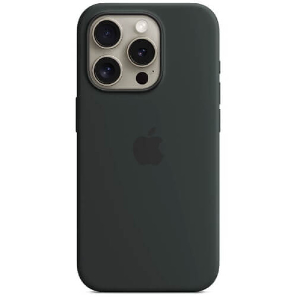 Чехол-накладка Apple iPhone 15 Pro Max Silicone Case with MagSafe Black (MT1M3)