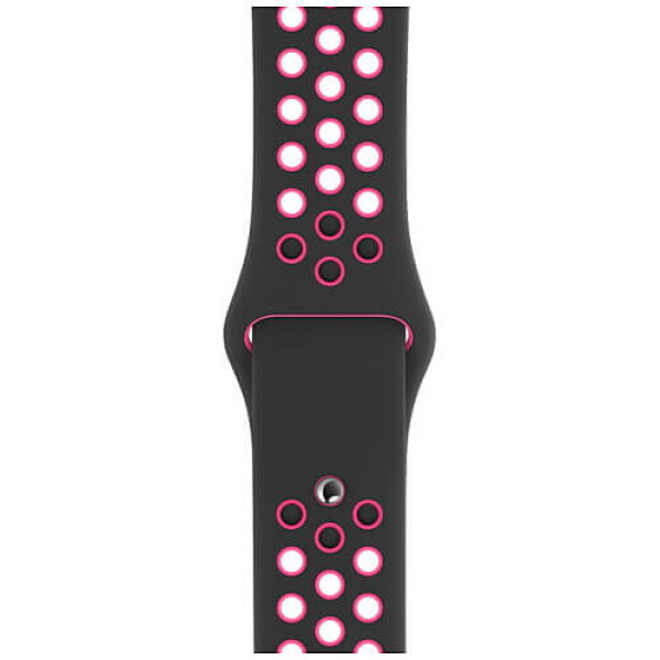 Ремешок Apple Watch 41/40/38mm Black/Pink Nike Sport Band (MWU72)