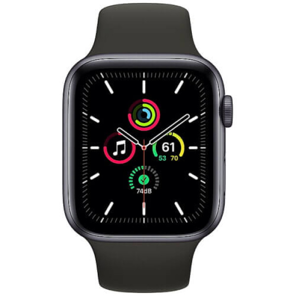 б/у Apple WATCH SE 44mm Space Gray Aluminium Case with Black Sport Band (MYDT2) (Среднее состояние)