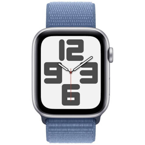 Apple WATCH SE GPS + Cellular 44mm Silver Aluminum Case with Winter Blue Sport Loop (MRHL3)