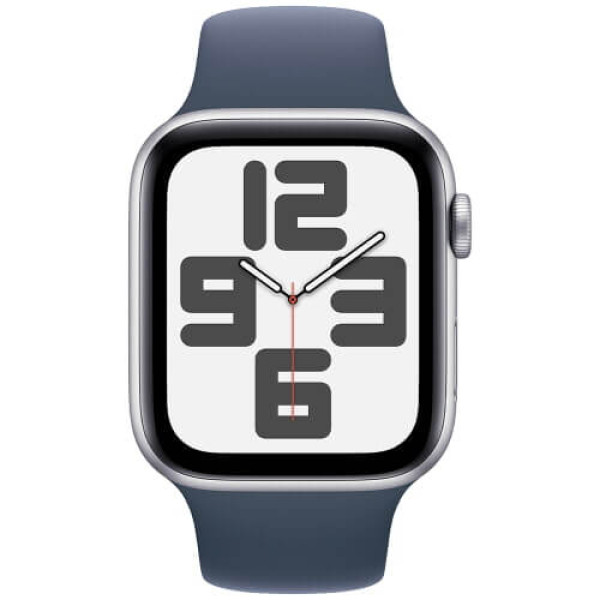 Apple WATCH SE GPS + Cellular 40mm Silver Aluminum Case with Storm Blue Sport Band M/L (MRGL3)