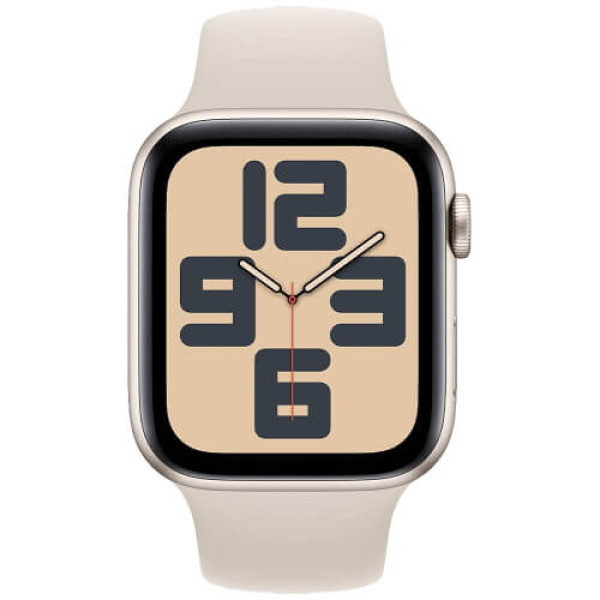 Apple WATCH SE GPS + Cellular 44mm Starlight Aluminium Case with Starlight Sport Band M/L (MRGW3)