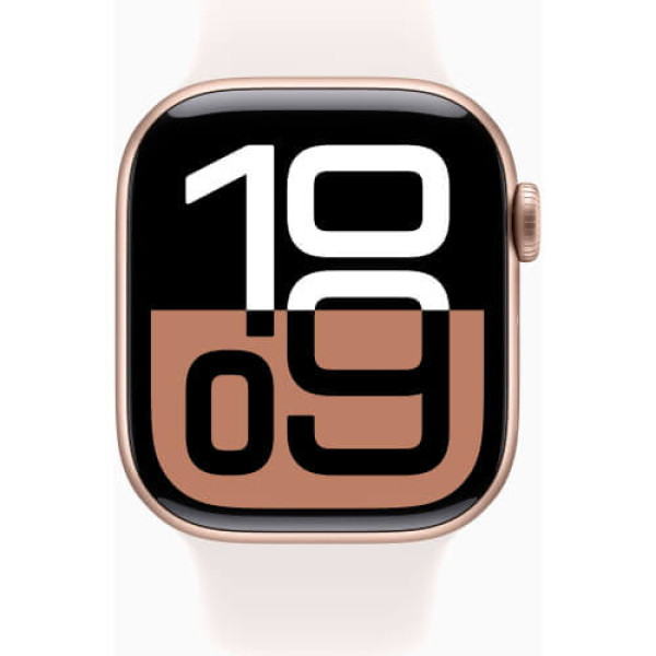 Apple WATCH Series 10 46mm Rose Gold Aluminium Case with Light Blush Sport Band M/L (MWWU3)