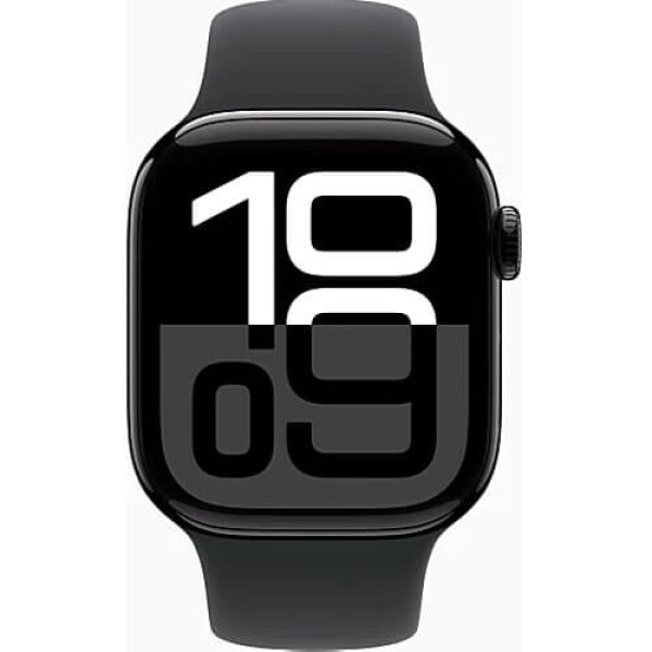 Apple WATCH Series 10 GPS + Cellular 46mm Jet Black Aluminium Case with Black Sport Band M/L (MWY43)