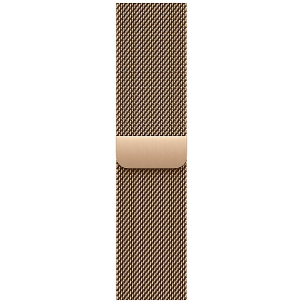 Apple Watch Series 11 46mm Gold Titanium Case with Gold Milanese Loop S/M (MFD74)