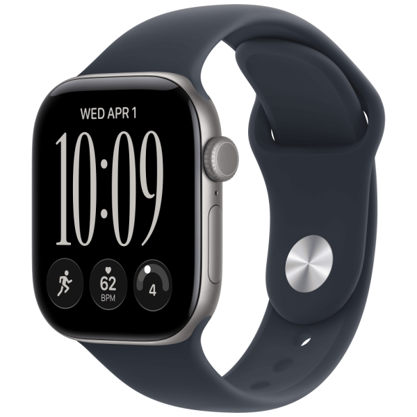 Apple Watch Series 12 GPS + Cellular 42mm Space Gray Aluminum Case with Navy Blue Sport Band M/L (MJFY4)