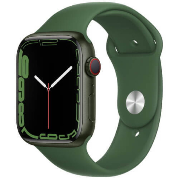Apple WATCH Series 7 41mm GPS + Cellular Green Aluminium Case with Clover Sport Band (MKH93)