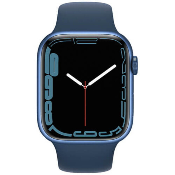 б/у Apple WATCH Series 7 45mm Blue Aluminium Case with Sport Band (MKN83) (Среднее состояние)