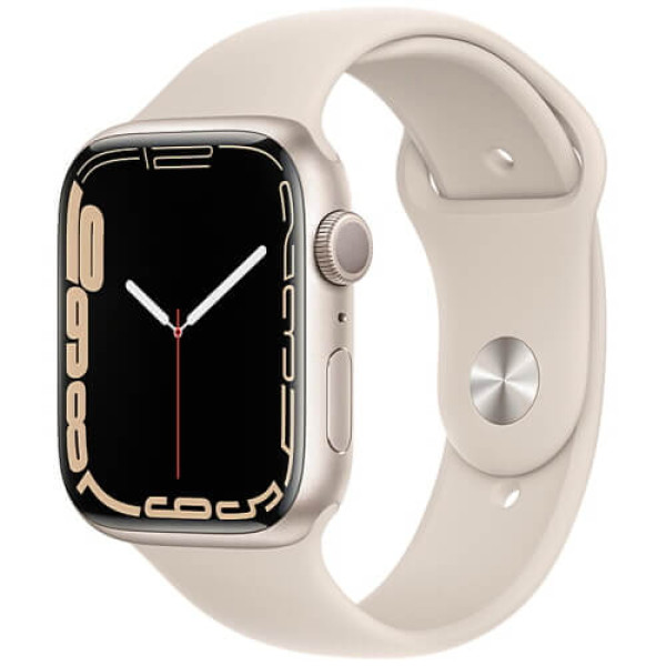 б/у Apple WATCH Series 7 45mm Starlight Aluminium Case with Sport Band (MKN63) (Отличное состояние)