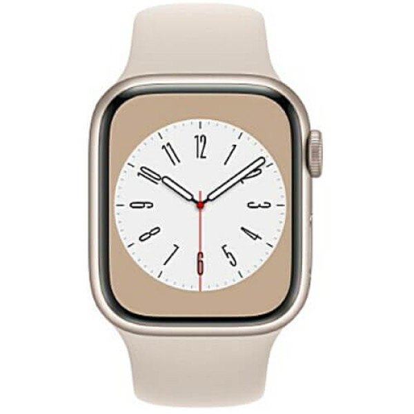 Apple WATCH Series 8 45mm Starlight Aluminium Case with Starlight Sport Band (MNP23)