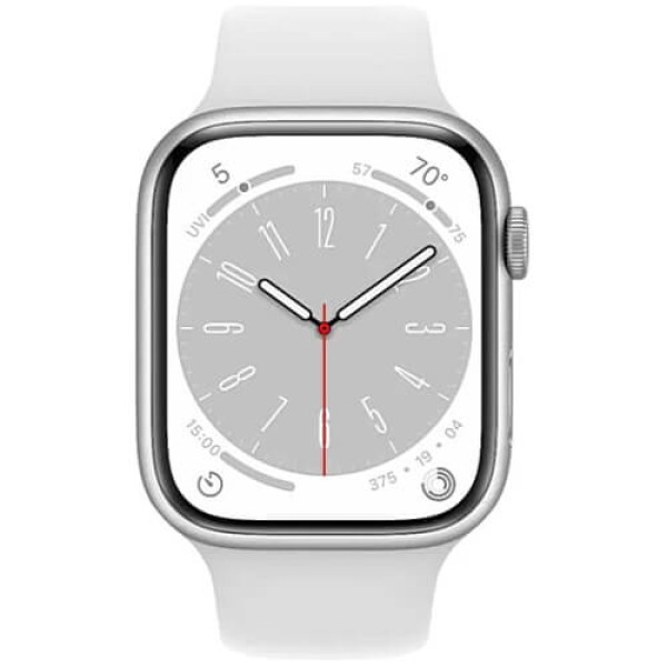 Apple WATCH Series 8 41mm Silver Aluminum Case with White Sport Band (MP6K3)