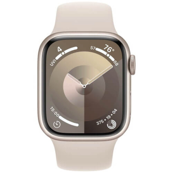 Apple WATCH Series 9 41mm Starlight Aluminium Case with Starlight Sport Band S/M (MR8T3)