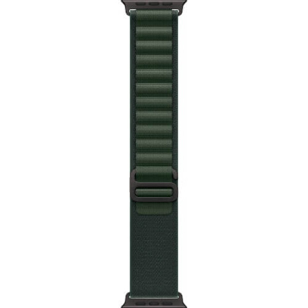 Apple Watch Ultra 2 Black Titanium Case with Dark Green Alpine Loop Large (MX4T3)