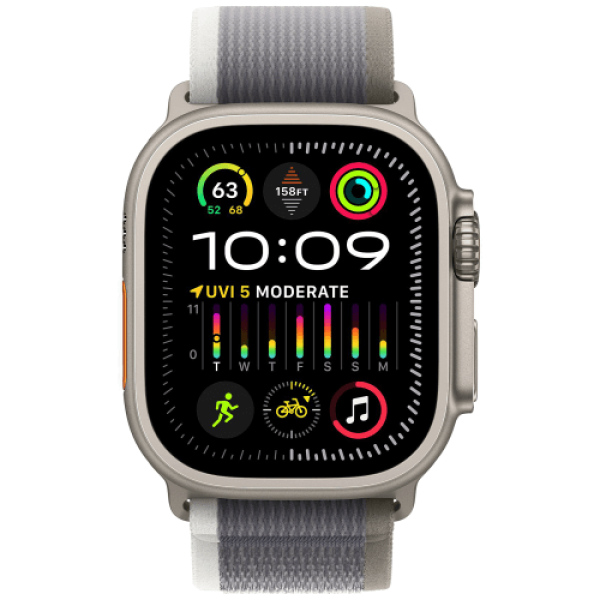 б/у Apple Watch Ultra 2 Titanium Case with Green/Gray Trail Loop S/M (MRF33) (Отличное состояние)