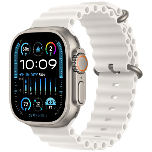 Apple Watch Ultra 2 Titanium Case with White Ocean Band (MREJ3)