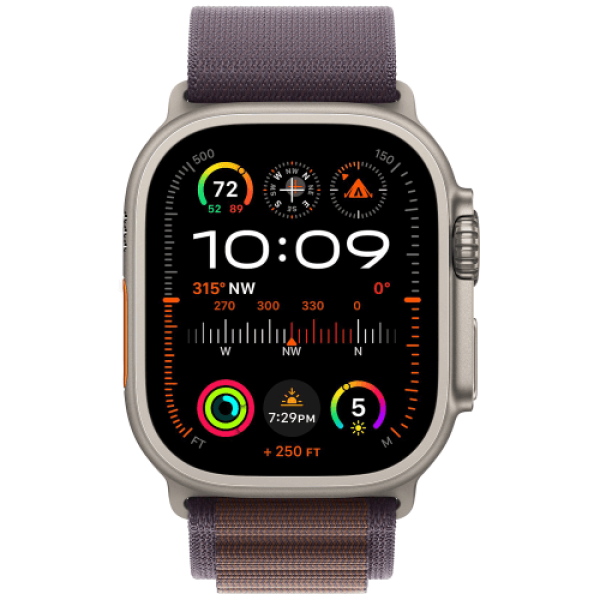 Apple Watch Ultra 2 Titanium Case with Indigo Alpine Loop Small (MRER3)