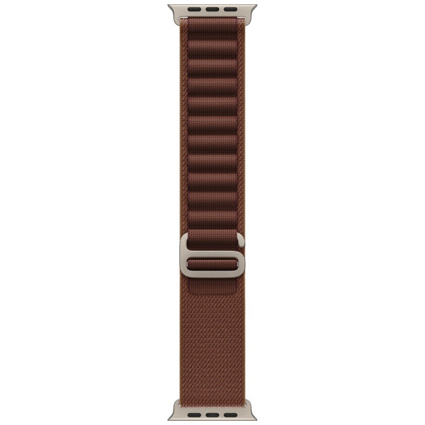 Apple Watch Ultra 4 Natural Titanium Case with Burgundy Alpine Loop Medium (MJCR4+MK7E4)