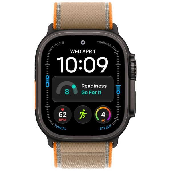 Apple Watch Ultra 4 Black Titanium Case with Sand Trail Loop S/M (MJCT4+MKAH4)