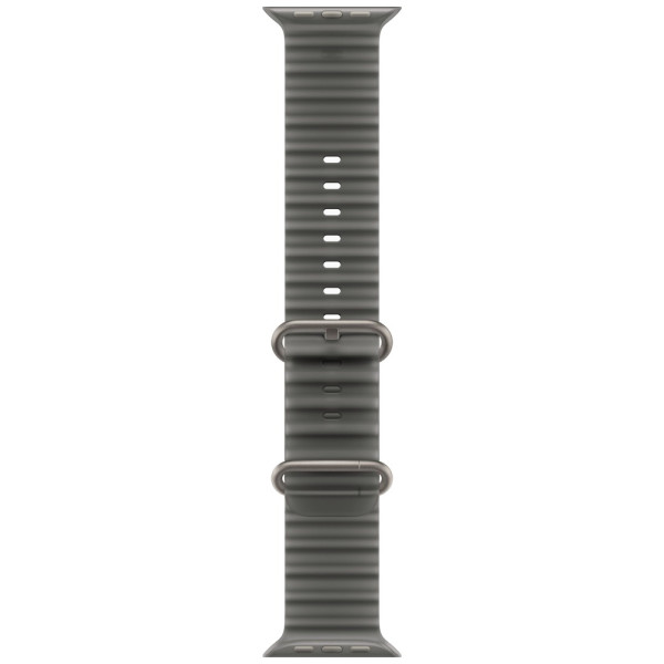 Apple Watch Ultra 4 Natural Titanium Case with Translucent Black Ocean Band (MJCR4+MK7P4)