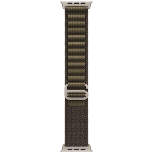 Apple Watch Ultra 4 Natural Titanium Case with Dark Olive Alpine Loop Large (MJCR4+MK7C4)