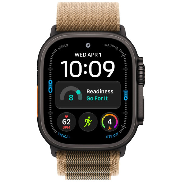 Apple Watch Ultra 4 Black Titanium Case with Desert Alpine Loop