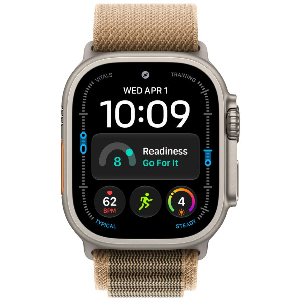 Apple Watch Ultra 4 Natural Titanium Case with Desert Alpine Loop Small (MJAE4)