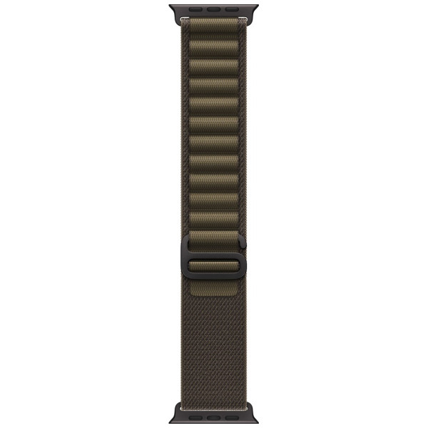 Apple Watch Ultra 4 Black Titanium Case with Dark Olive Alpine Loop Medium (MJCT4+MKDX4)