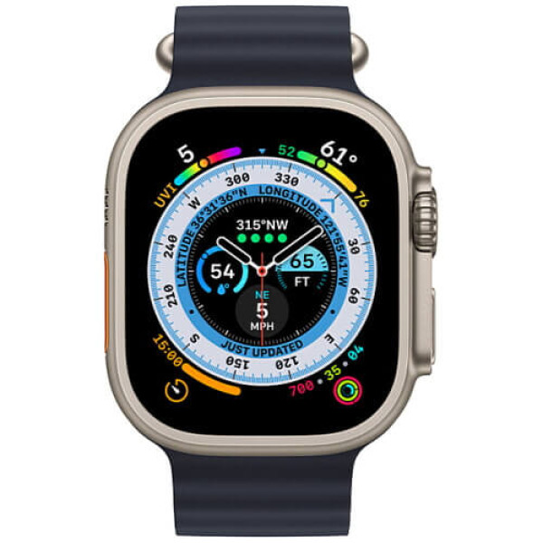 Apple Watch Ultra Titanium Case with Midnight Ocean Band (MQET3/MQFK3)