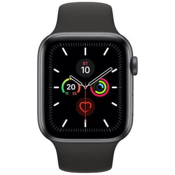 б/у Apple WATCH Series 5 40mm GPS Space Gray Aluminium Case with Black Sport Band (MWV82) (Среднее состояние)