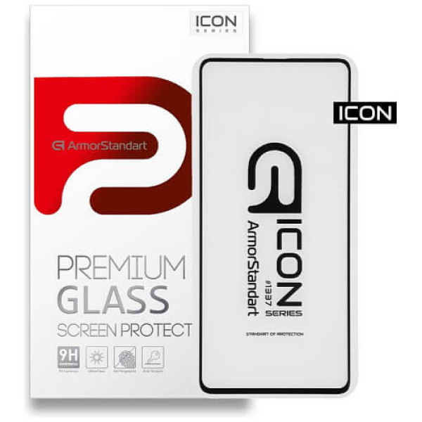 Защитное стекло Armorstandart Icon для Samsung A51 (A515) Black (ARM56121-GIC-BK)