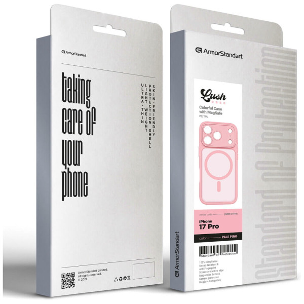 Чехол-накладка ArmorStandart Lush MagCase для Apple iPhone 17 Pro Pale Pink (ARM87493)