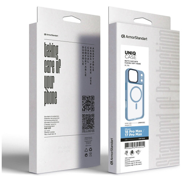 Чехол ArmorStandart Uniq MagCase for Apple iPhone 18 Pro/17 Pro Light Blue (ARM92314)