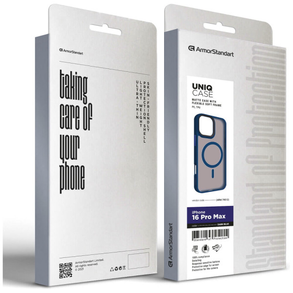 Чехол ArmorStandart Uniq MagSafe для Apple iPhone 16 Pro Max Dark Blue (ARM79512)